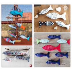 Stickserie ITH - Flip 'n Fold Fische - inkl. Schriftzüge